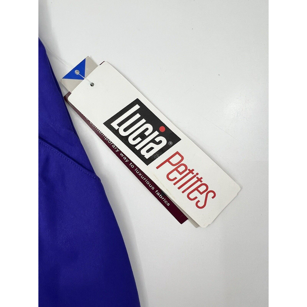 Vintage NWTs Womens Lucia Shorts Size 6 Petite Purple High Waisted Pleated - Picture 5 of 11
